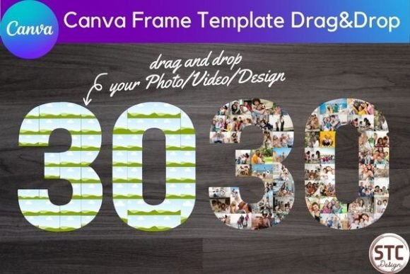 30 Thirty Number Collage Canva Frame: Your Visual Storyteller