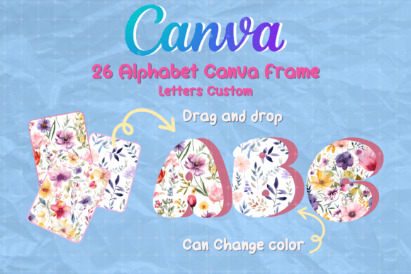 Alphabet Balloon Letters Canva Frame: Instant Creative Fun