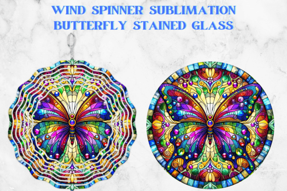 Butterfly Stained Glass Wind Spinner: A Design Asset Unveiled