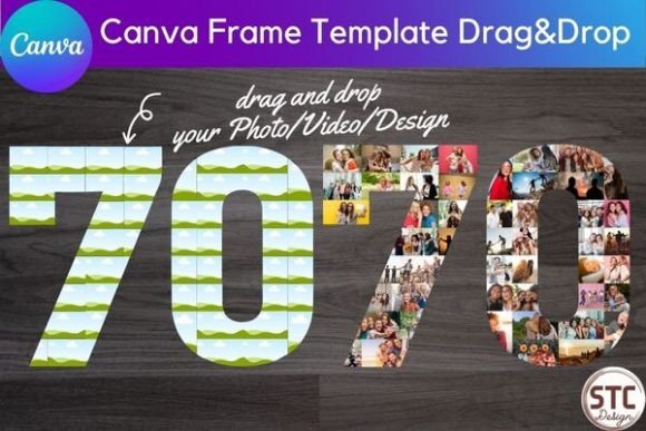 Celebrate the Big 7-0 with a Custom Number Collage Frame