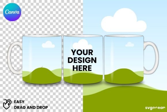 Coffee Mug Canva Mockup: Effortless Drag & Drop Design