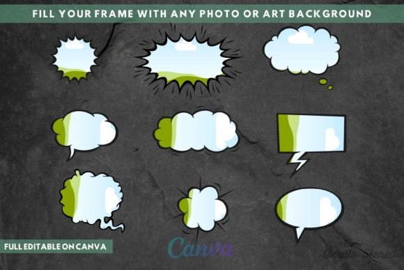 Comic Book Speech Bubbles Canva Frames: Dynamic Visual Storytelling