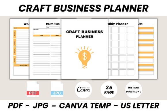 Craft Business Planner Canva Template: Your Creative Command Center