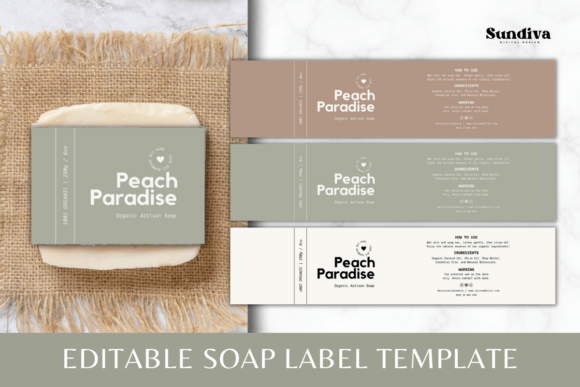 Crafting Your Brand's Signature: The Custom Soap Bar Label Canva Template 1