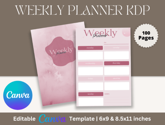 Editable Canva Weekly Planner for KDP: Your Creative Control Center
