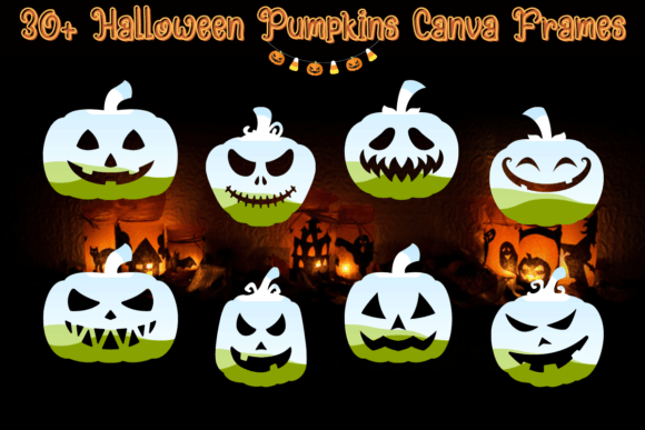 Elevate Halloween Decor with 30+ Canva Pumpkin Frames