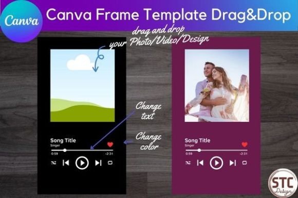 Elevate Your Brand with a Music Player Canva Frame Template
