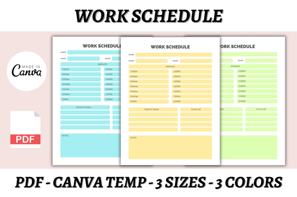 Master Your Week with a Professional Work Schedule Canva Template