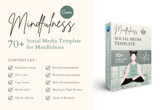 Mindfulness Bundle Canva Template: A Design Toolkit for Modern Brands