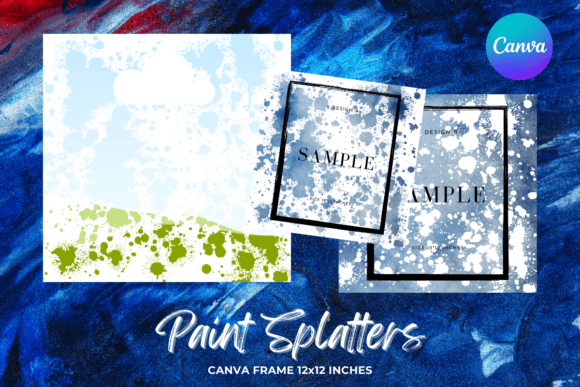 Paint Splatters Canva Frame Template2: Your Digital Creative Canvas
