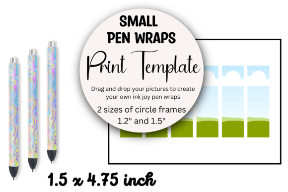 Small Pen Wrap Template for Canva: Design Custom Wraps Fast