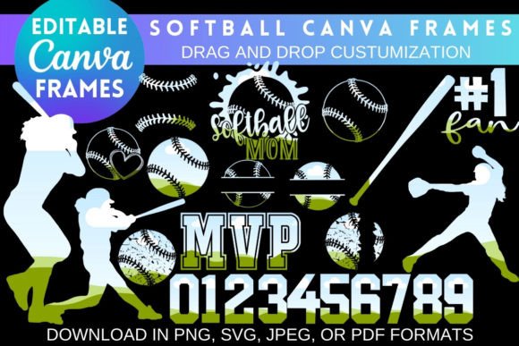 Softball Season Design: Canva Frames for Creators