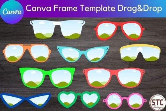 Sunglasses Canva Frame Template Bundle: Instant Creative Flexibility