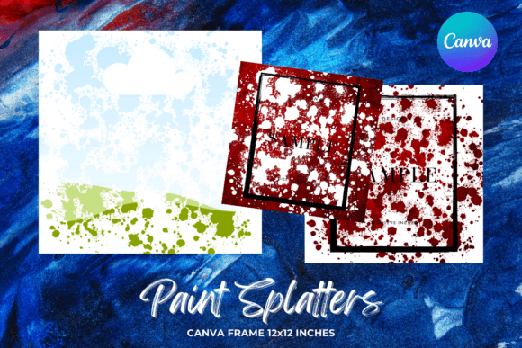 Unleash Creative Energy with Paint Splatters Canva Frames