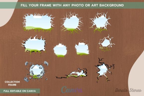 Unleash Your Creativity with Cracked Black Hole Canva Frame